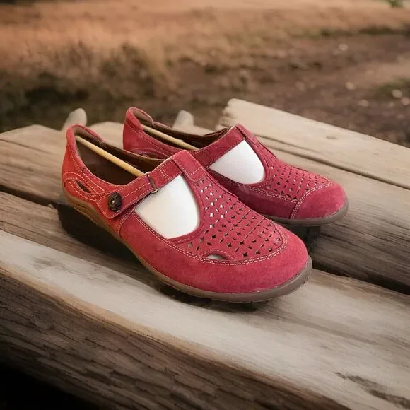 Earth Origins Shoes Earth Origins Swirl Pink Suede Mary Jane